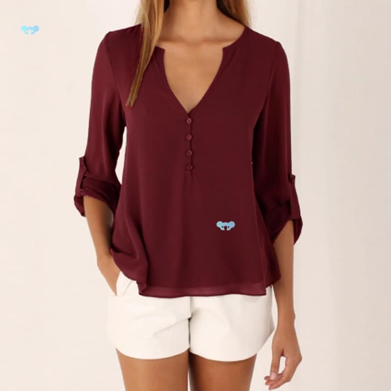 Women Plus Size Tops Blouse Chiffon Cross-Border Dropshipping