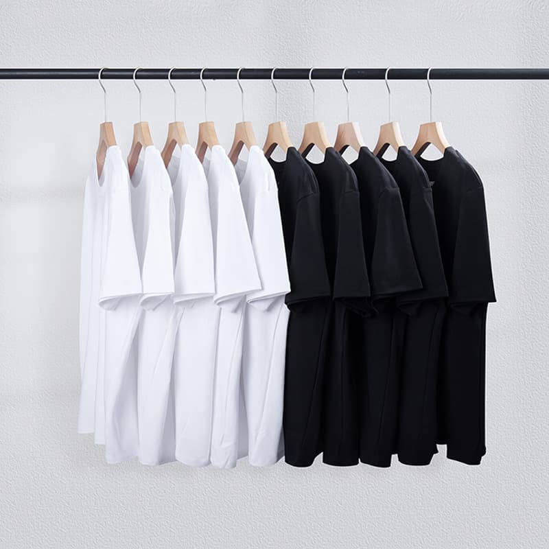 CVC Cotton T 3rd Generation Water Cloud Cotton Triple-Pronged T-Shirt Short Sleeve Unisex Summer Crew Neck Half-Sleeve White T-Shirt Base Layer