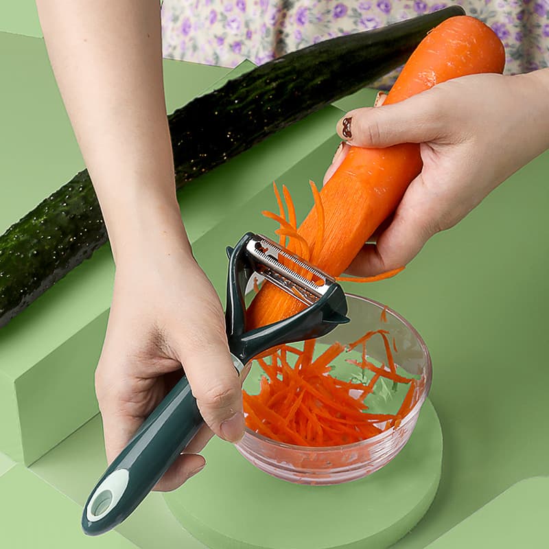 Kitchen Tool Stainless Steel Peeler 2-in-1 Fruit Peeler Multi-Function Vegetable Shredder Factory Direct