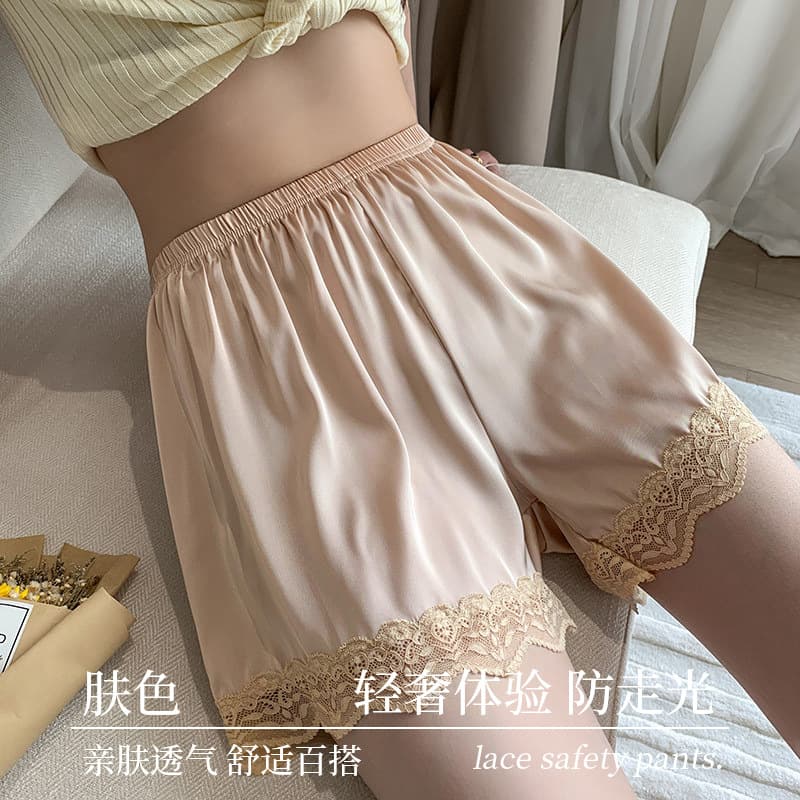 2026 Summer Thin Ice Silk Cool Feeling Safety Shorts for Women, Anti-Exposure, Wearable as Outerwear, Comfortable, Skin-Friendly, Breathable, Loose Base Layer Shorts