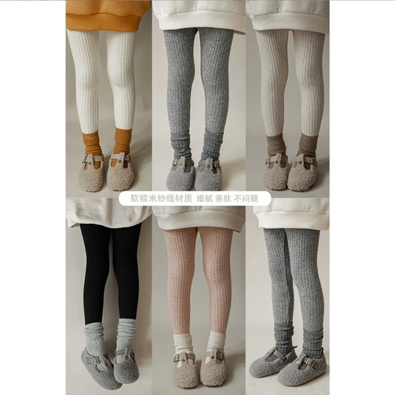 Girls 2024 Spring/Autumn Fashionable Base Pants Children's Casual Pants Baby Girl Stylish Warm Knitted Pants Long Pants