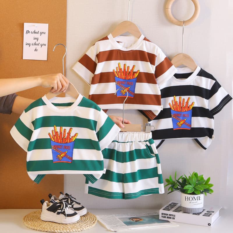 Baby Boy Set 0-1.5 Years Summer 3-Piece Kids Clothes Short Sleeve 6 Months Cartoon