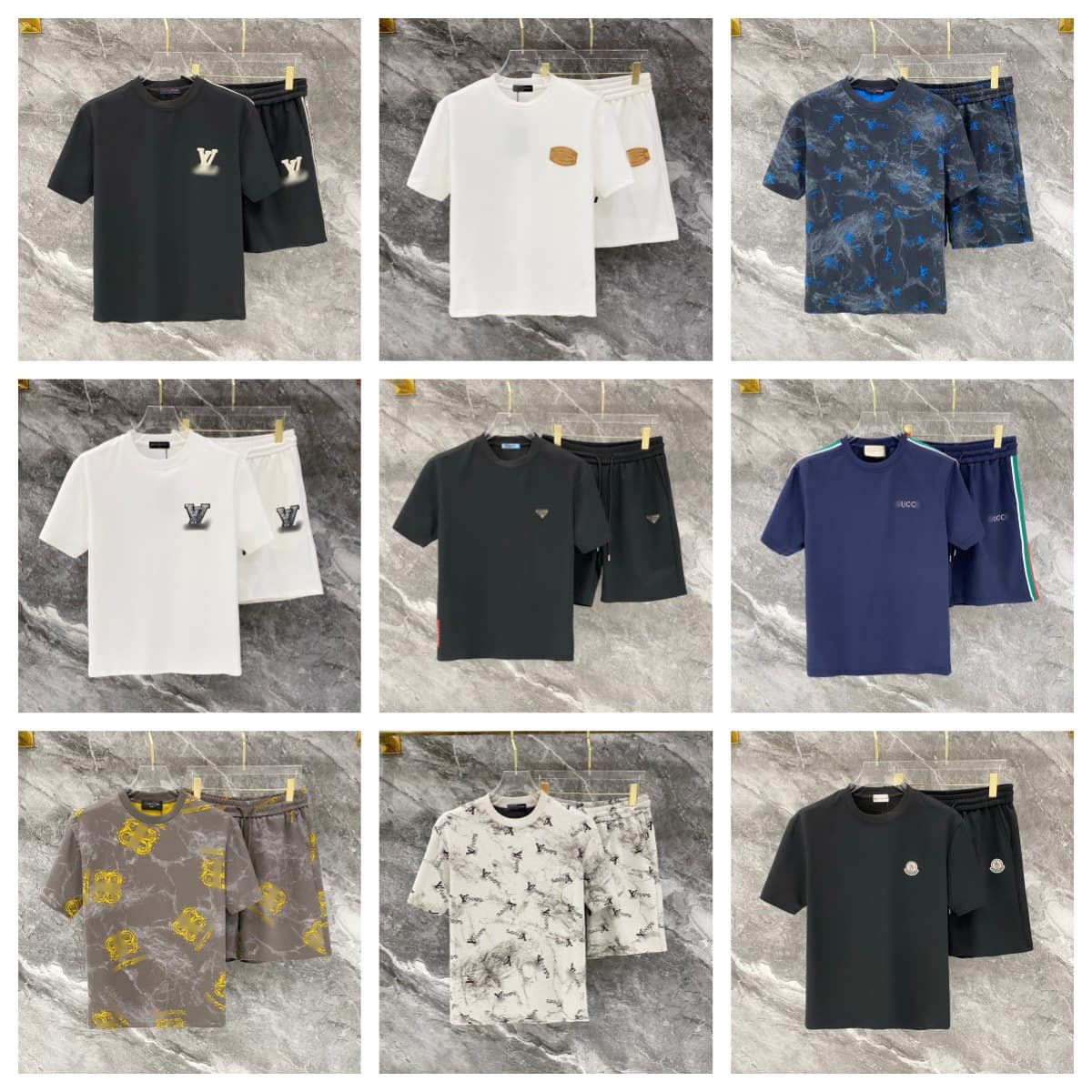 2026 New 3D Digital Print Casual Set Trendy Fashion European and American Men's Set Summer T-Shirt Collection Short Sleeve