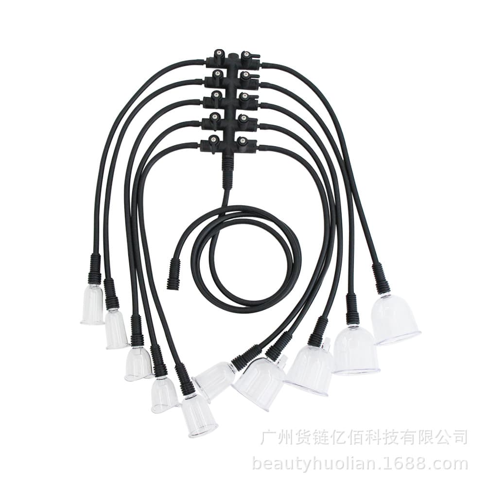 Chest massager accessories 10-row tube hose special accessories 12-row tube hose negative pressure vibration cupping cup consumables