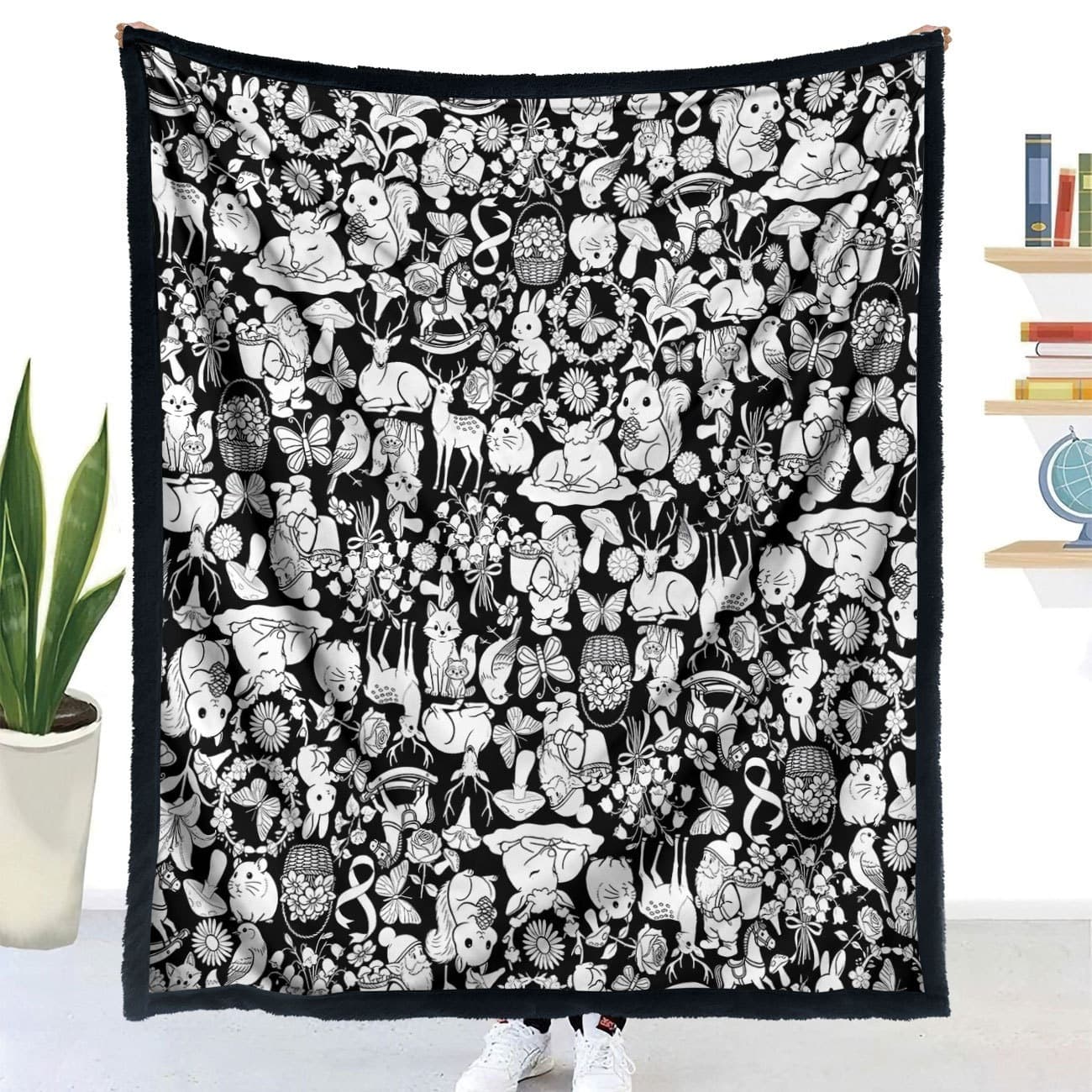 Factory Direct Hand-Painted Coloring Blanket, DIY Coloring Blanket, Hand-Painting Pen Coloring Blanket HJ