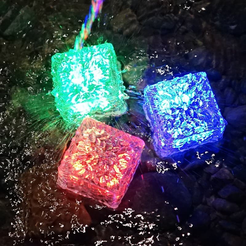 Solar In-Ground Light, Brick Light, Outdoor Ice Brick Light, Courtyard Ice Cube Ornament, Landscape Lawn and Garden Decoration Light