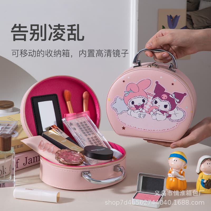 Mini Suitcase Cartoon High-Fashion Makeup Bag Waterproof Portable Cosmetic Case Cute Storage Bag Wholesale Beauty