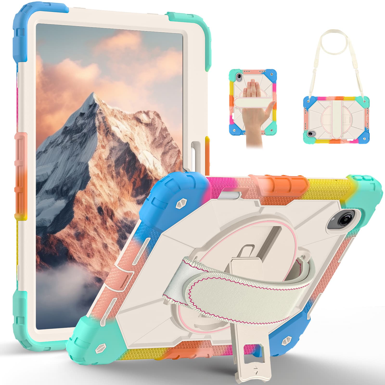 Suitable for Lenovo Ldeatab Pro13 Tablet Case with Rotating Hand Strap and Stand, Lenovo Progt 13 Silicone Anti-Fall Cover