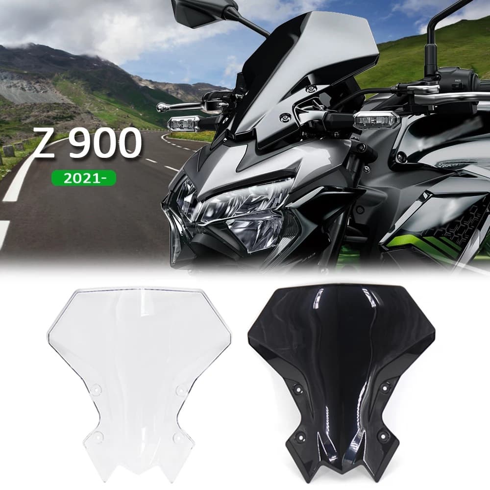 New Z900 2020-2022 Motorcycle Windshield Extended Front Windscreen Glass Universal Motorcycle Accessories