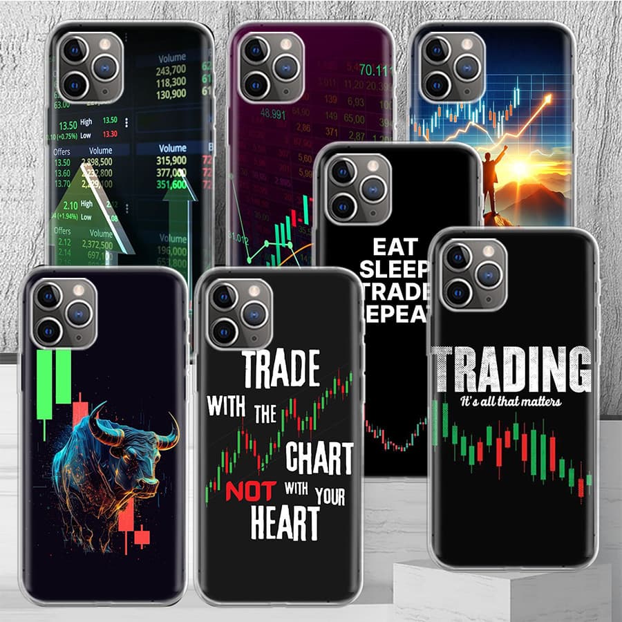 For Apple iPhone 17 Case Trading Investment Forex Stock Market Phone Case Cover iPhone 14 13 Pro