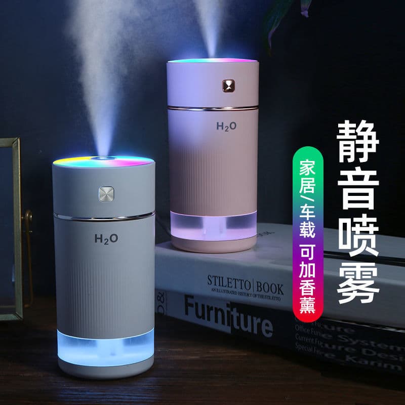 Humidifier and Aroma Diffuser Combo, Car Humidifier with Fragrance, Compact Air Purifier, Mini Quiet Mist Spray
