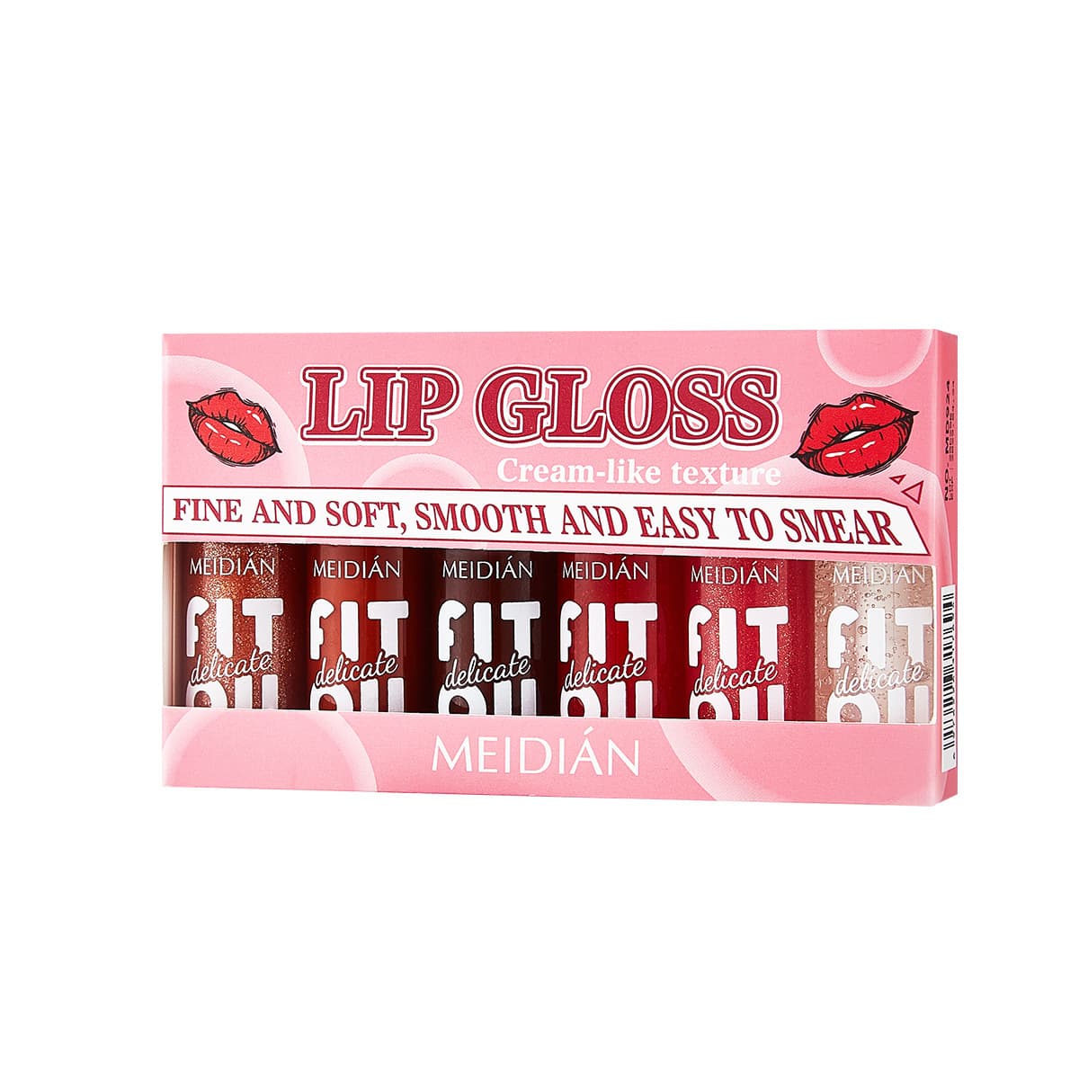 [Cross-border Exclusive] MEIDIAN 6-Color Lip Gloss Set Mirror Finish Long-Lasting Non-Fading Lip Gloss Wholesale