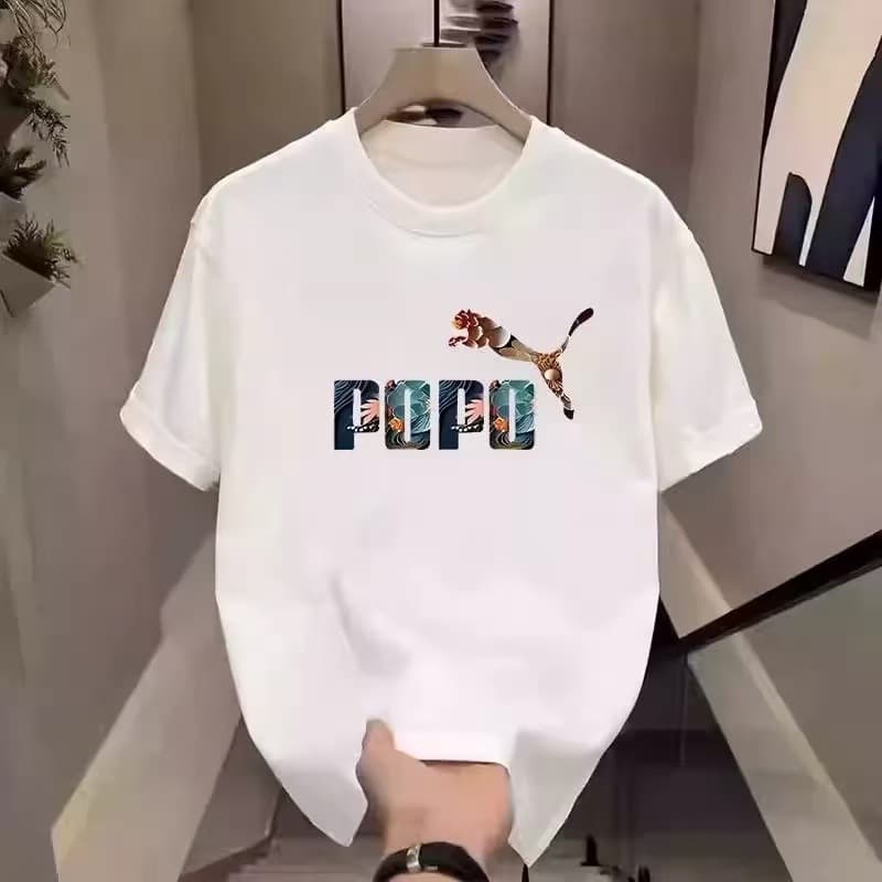 Foreign Trade Big Brands Withdraw Leaked Discount Short-Sleeved T-Shirts for Men Summer Pure Cotton Trendy Clothes Round Neck Half-Sleeved T-Shirts