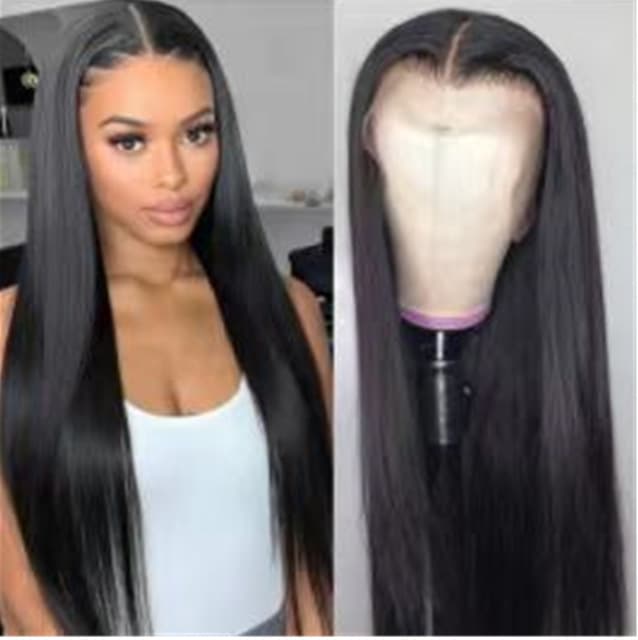 Long Curly Wig Hairpiece Long Straight Wig Full Wig with Bangs European and American Style High Temperature Fiber