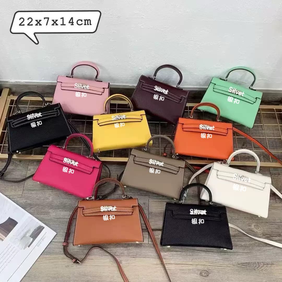 2026 New Trendy Second Generation Mini Kelly Bag Shoulder Crossbody Bag Niche Light Luxury Contrast Color Handbag