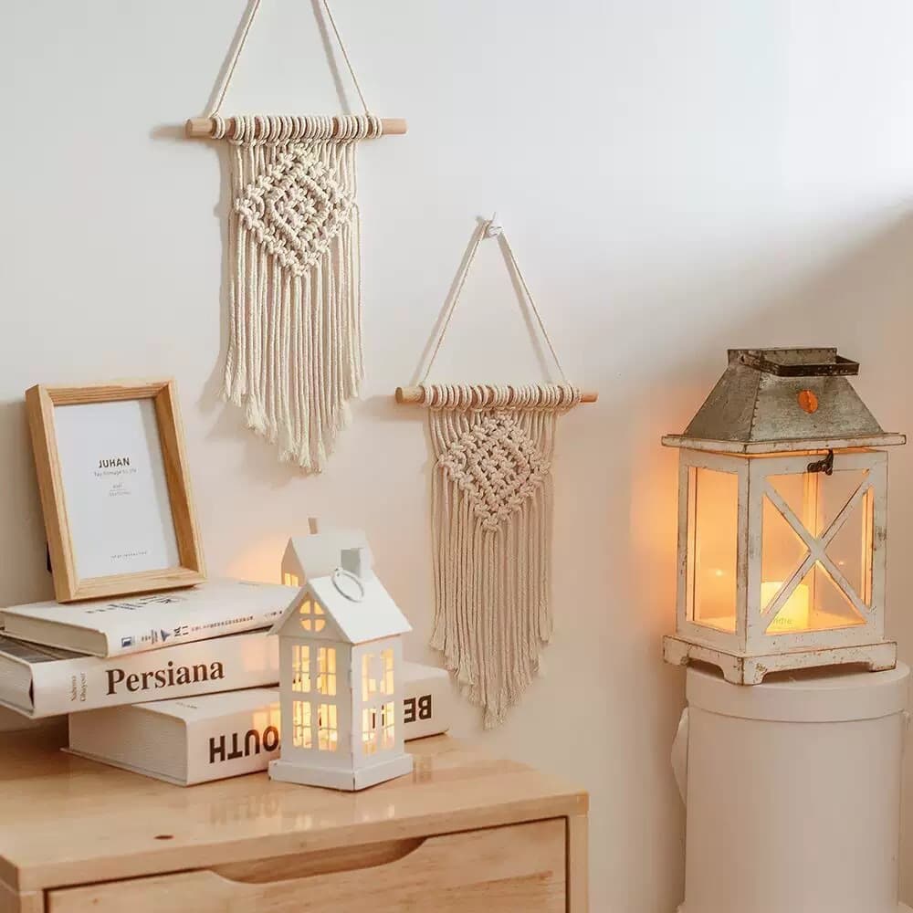 Trendy Ins-style Handwoven Tassel Tapestry Ambiance Wall Hanging Decoration for Living Room, Guesthouse, Factory Direct