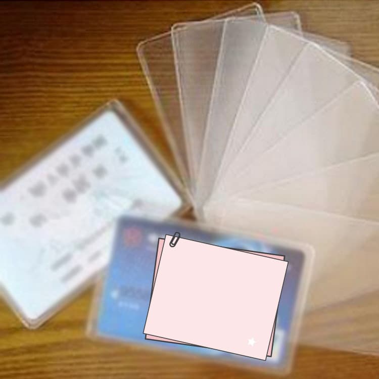 Transparent Frosted Plastic Traffic ID Card Holder Anti-Magnetic Bank Card Case IC Card Sleeve ID Card Bus Pass Protective Cover