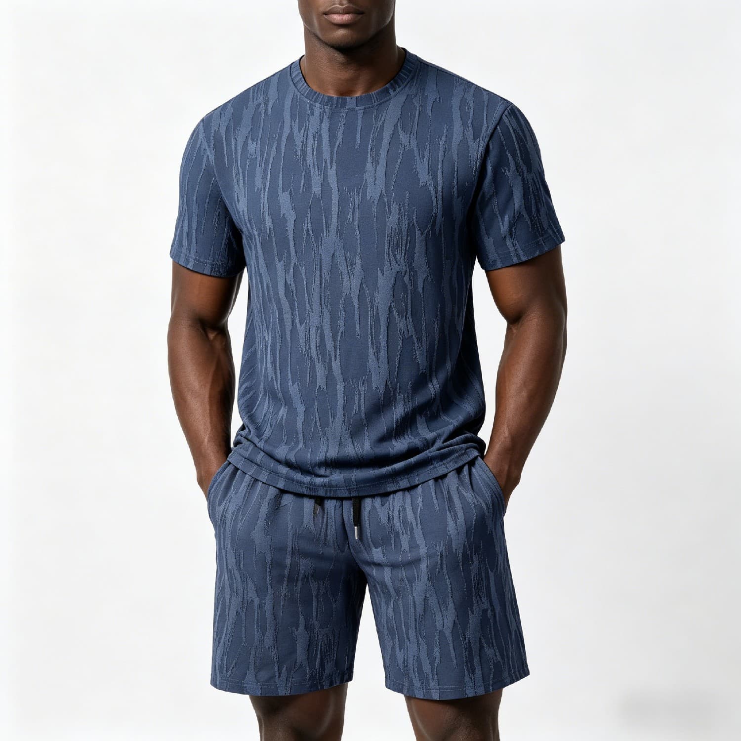 European and American men's suit 2026 new summer ice silk quick-drying sports suit gym running sportswear for men