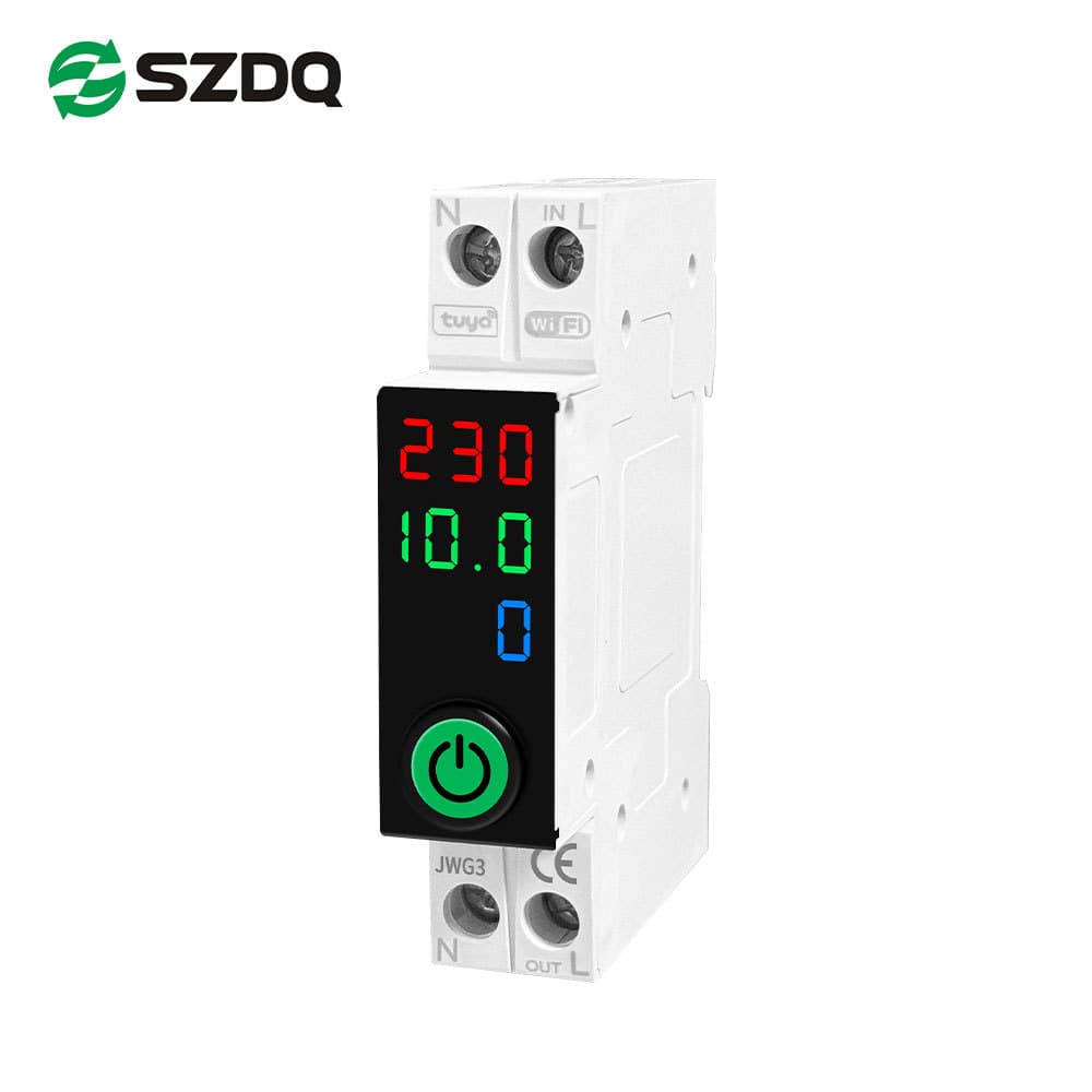 TUYA WiFi Smart Remote Control Circuit Breaker Timer Voice Zero-Fire Version Over-Under Voltage Protection Display Electric Energy