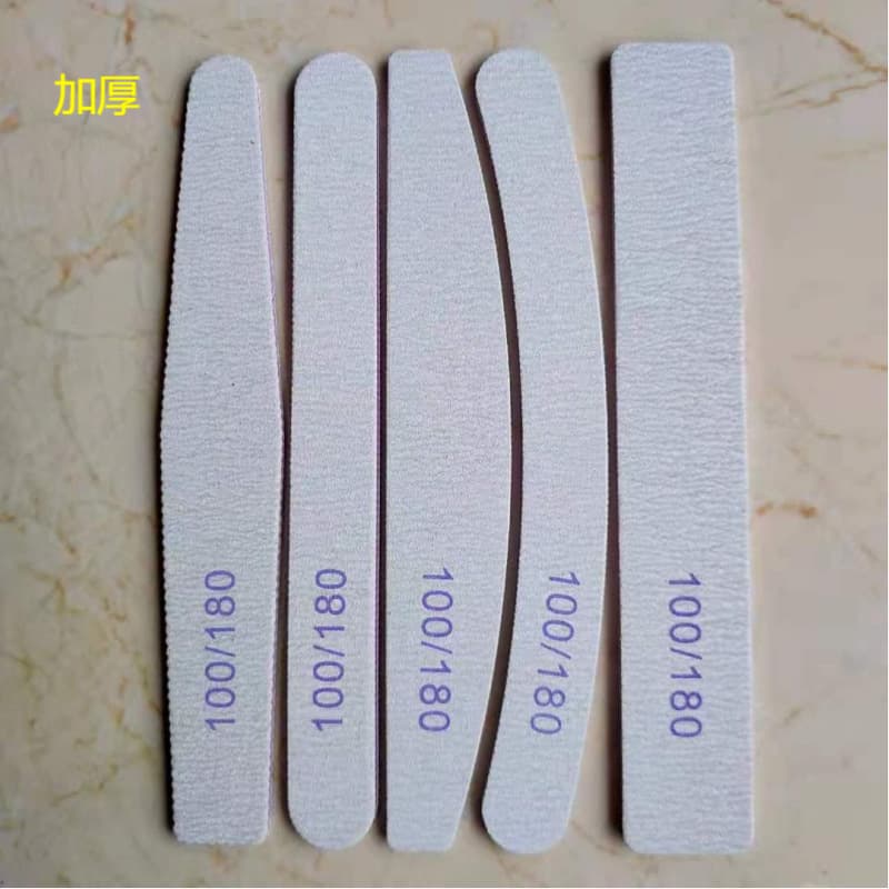 Factory Long-Term Stock 100/180 Diamond Gray Sand Beauty Repair Tool Double-Sided Grinding Nail File