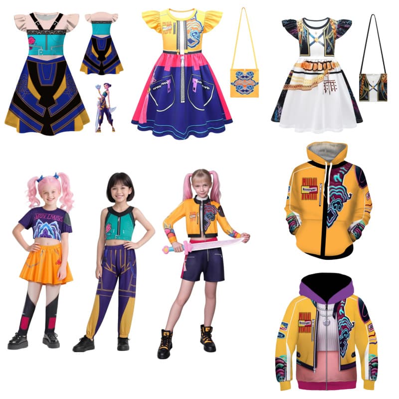 Halloween witch-hunting girl group K-POP Lumi Zoe Mira same anime cosplay costume 3D digital printing factory direct sales