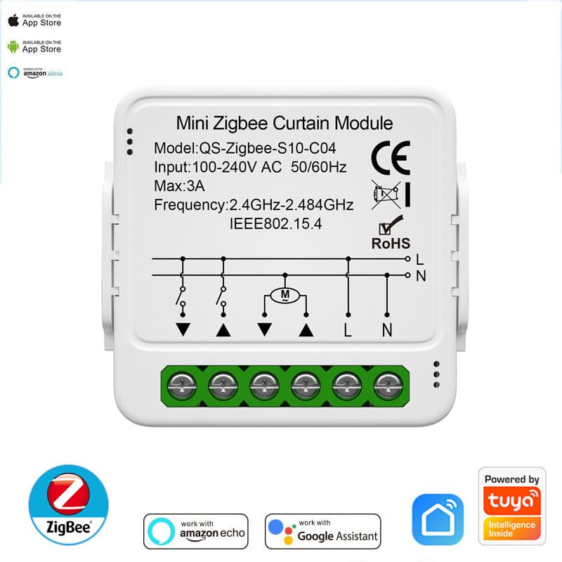 Graffiti Curtain Switch Module, WiFi/Zigbee Breaker, Cross-Border Support for Yandex/Google/Alexa
