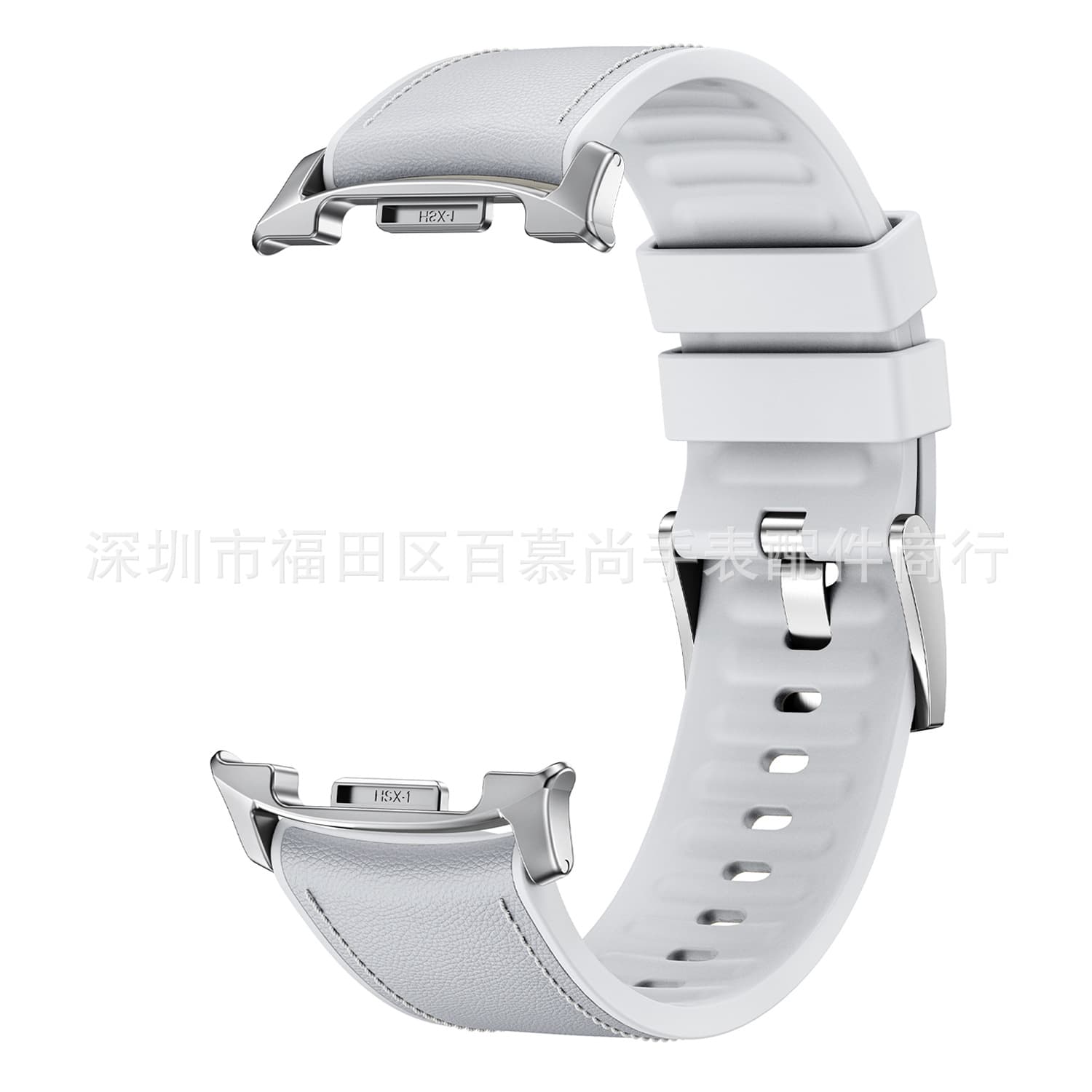 Samsung Galaxy Watch9 Genuine Leather and Silicone Strap Compatible with Samsung Watch8/8 Classic Leather Patch Strap