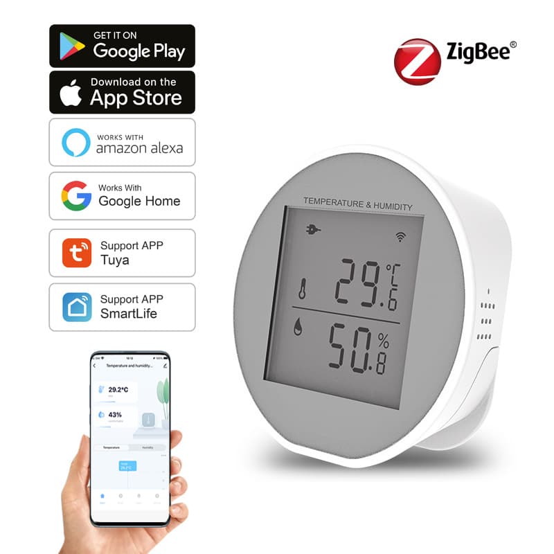 Graffiti Zigbee Temperature and Humidity Sensor with Abnormal Temperature and Humidity Alarm