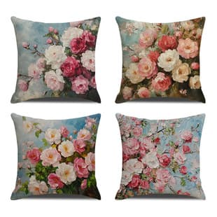 American Rose Pillow Cover Plant Flower Sofa Bedside Cushion Cover Amazon Home European Style
