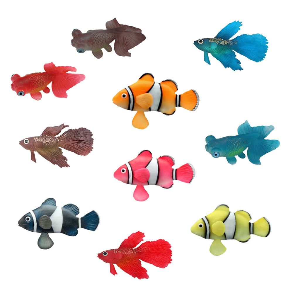 Factory wholesale simulated clownfish, goldfish, betta fish colorful glowing ornamental fish fake fish aquarium decoration