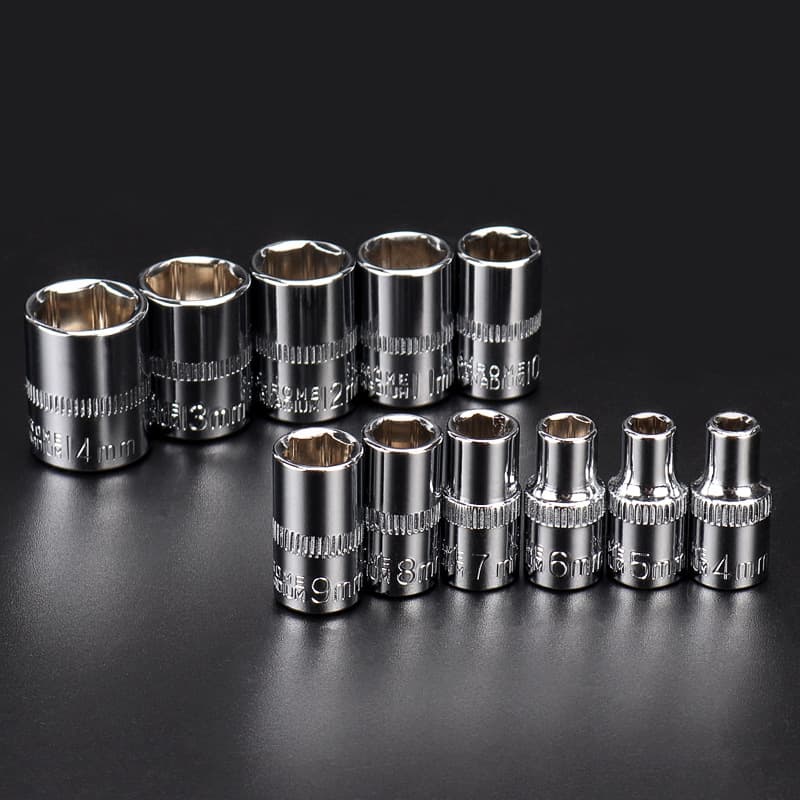 Extended hex socket head set, automotive maintenance medium fly wrench tool 1/4 inch 10mm