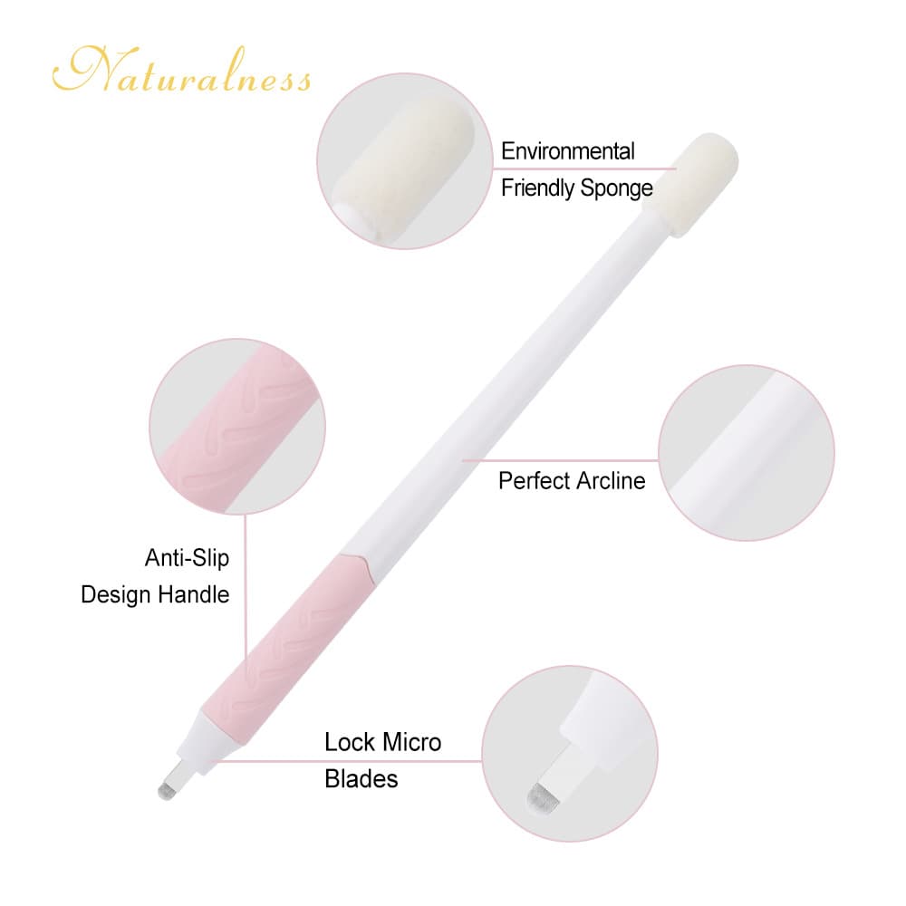 [Permanent Makeup Manual Pen] Cross-border Best Seller YDPUM Flocked Tattoo Pen with Anti-slip Ergonomic Design Rainbow Tattoo Pen