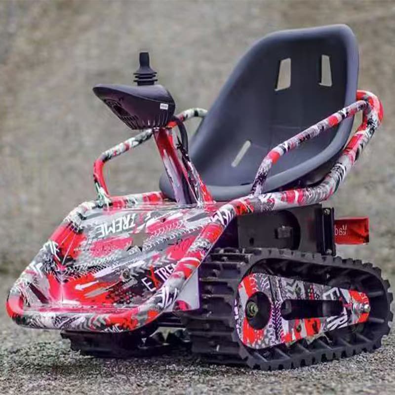 New Children's Electric Tracked Tank, Popular Square Rental Battery-Powered Beach Electric Toy Car