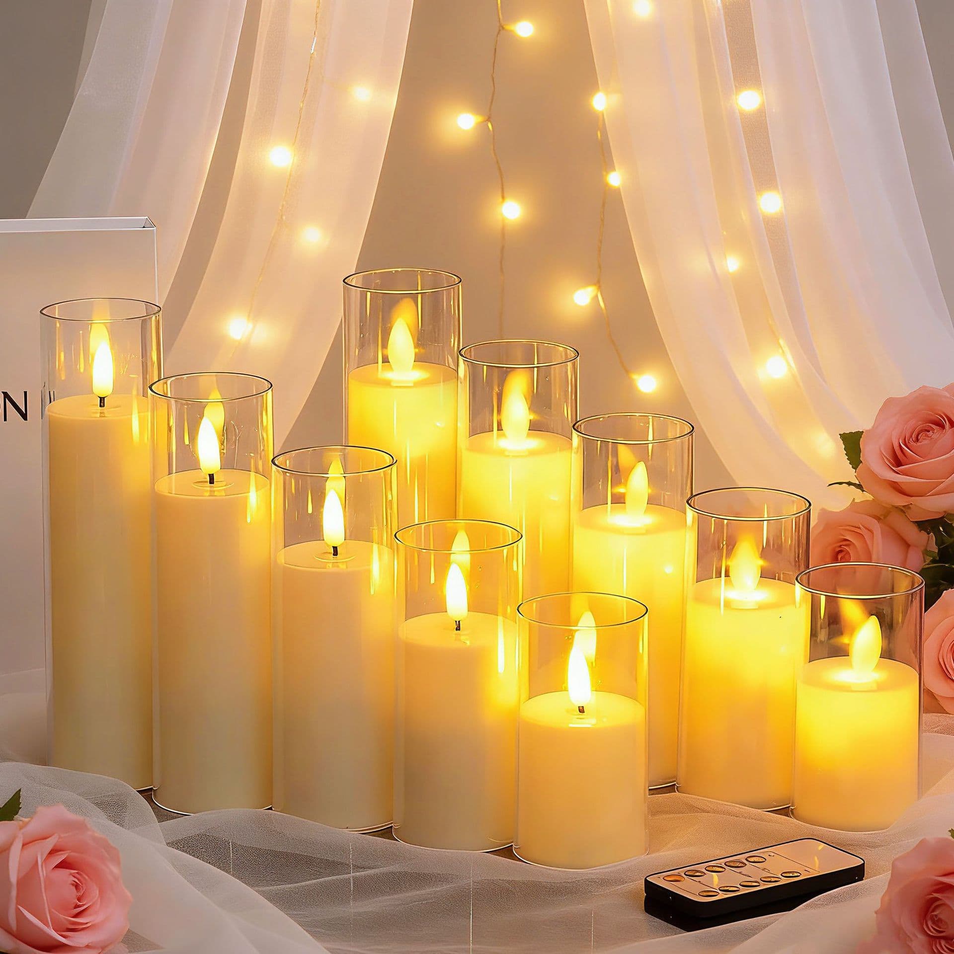 New electronic candle led remote control simulation swing candle light birthday wedding props restaurant atmosphere night light