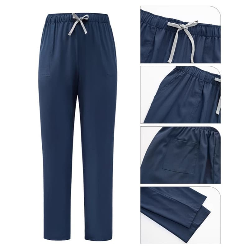 New Cross-Border Surgical Gown Men Women Doctor Work V-Neck Nurse Suit Set Short Sleeve Elastic Quick Dry Scrub