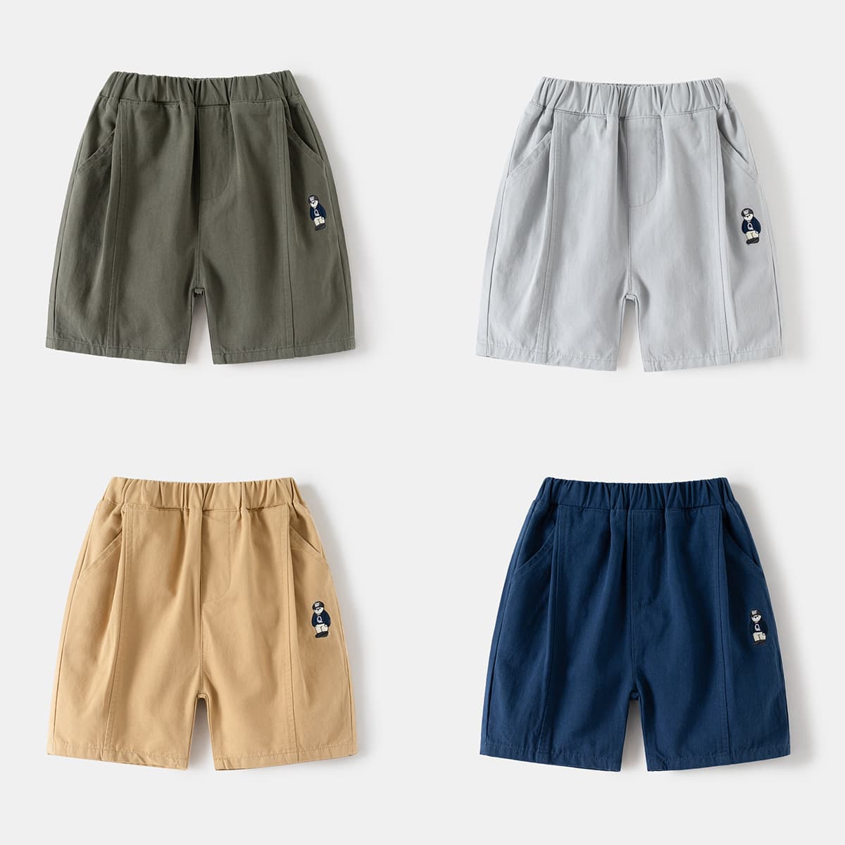 Boys' Knee-Length Shorts 2025 Summer Kids Cartoon Embroidery Casual Shorts Korean Style Children's Bottoms Wholesale