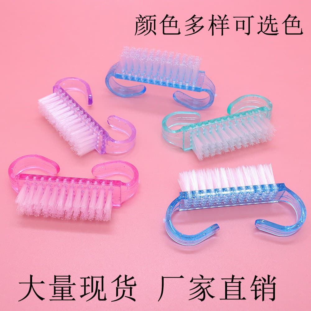 Small Size Hoof Brush Dust Cleaning Tool Nail Art Flash Powder Removal Brush Transparent Color Available in Various Colors