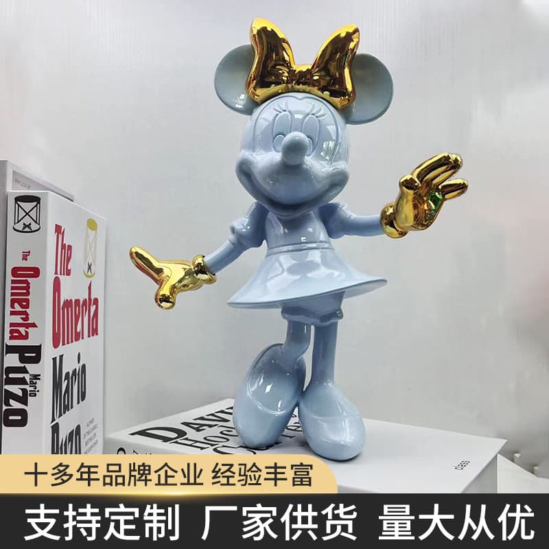 Mickey Mouse Minnie Home Animal Resin Craft Living Room Wine Cabinet Decoration TV Cabinet Desktop Modern Simple