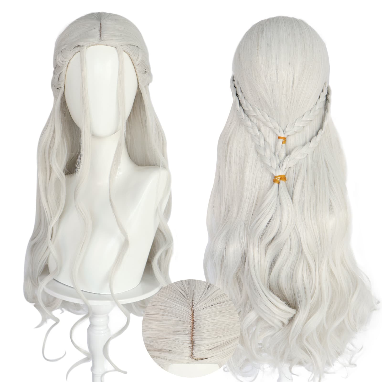 Game of Thrones A Song of Ice and Fire Daenerys Targaryen Dragon Mother Long Curly Hair Cos Wig