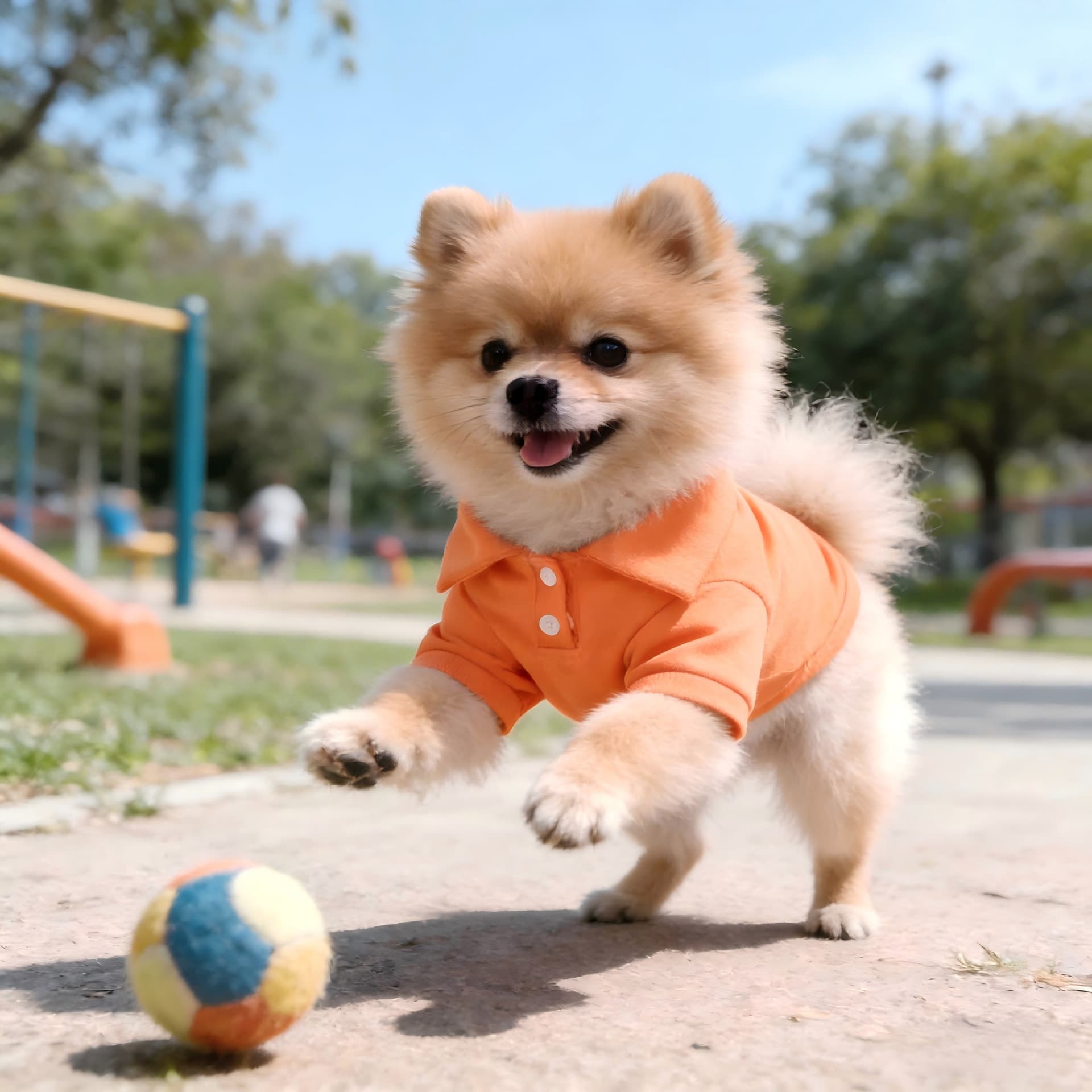 Pet Casual Breathable Polo Two-Leg Outfit for Teddy, Bichon Frise, Pomeranian, Schnauzer, Small Dogs Versatile Dog Clothing