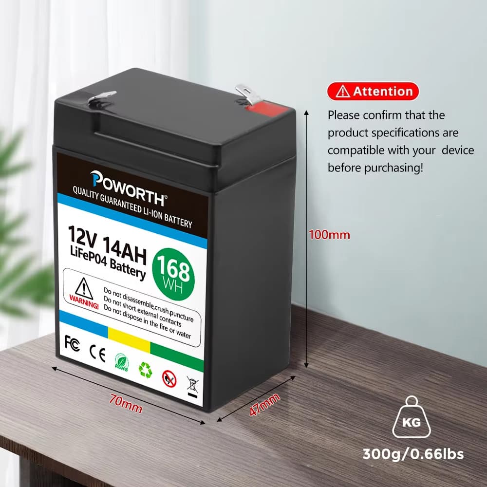 Cross-border 12V 14Ah lithium iron phosphate battery suitable for access control, security, sprayer, emergency light