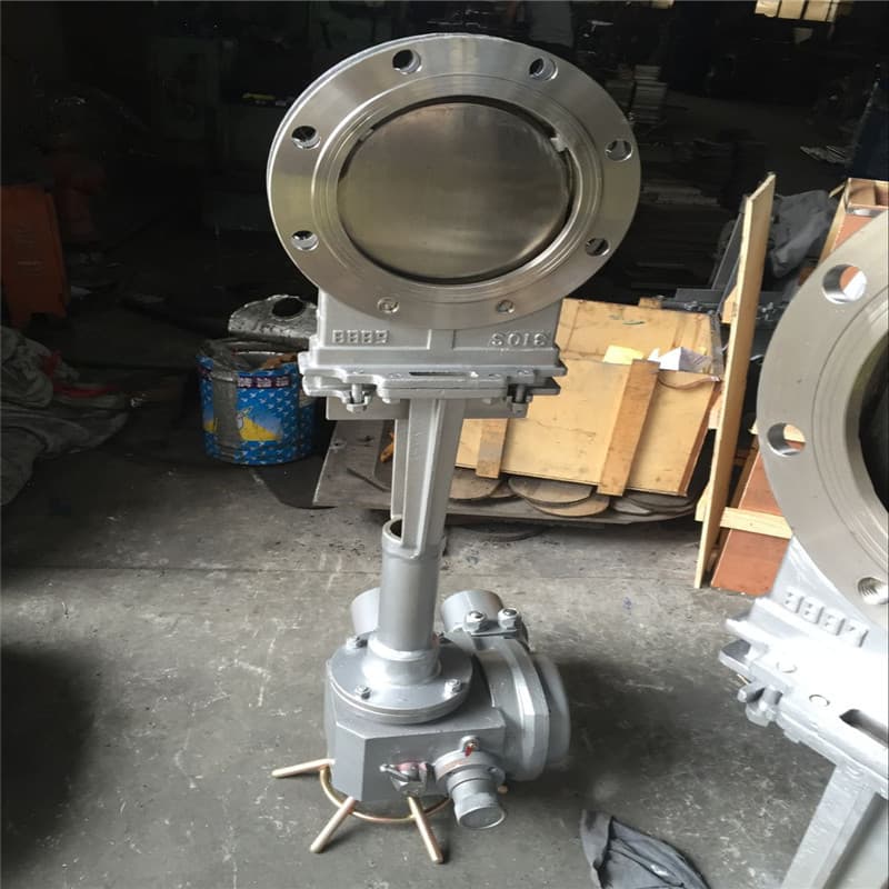 PZ973H-10C Electric Knife Gate Valve with Dark Plate, Wear-resistant Blade Gate Valve