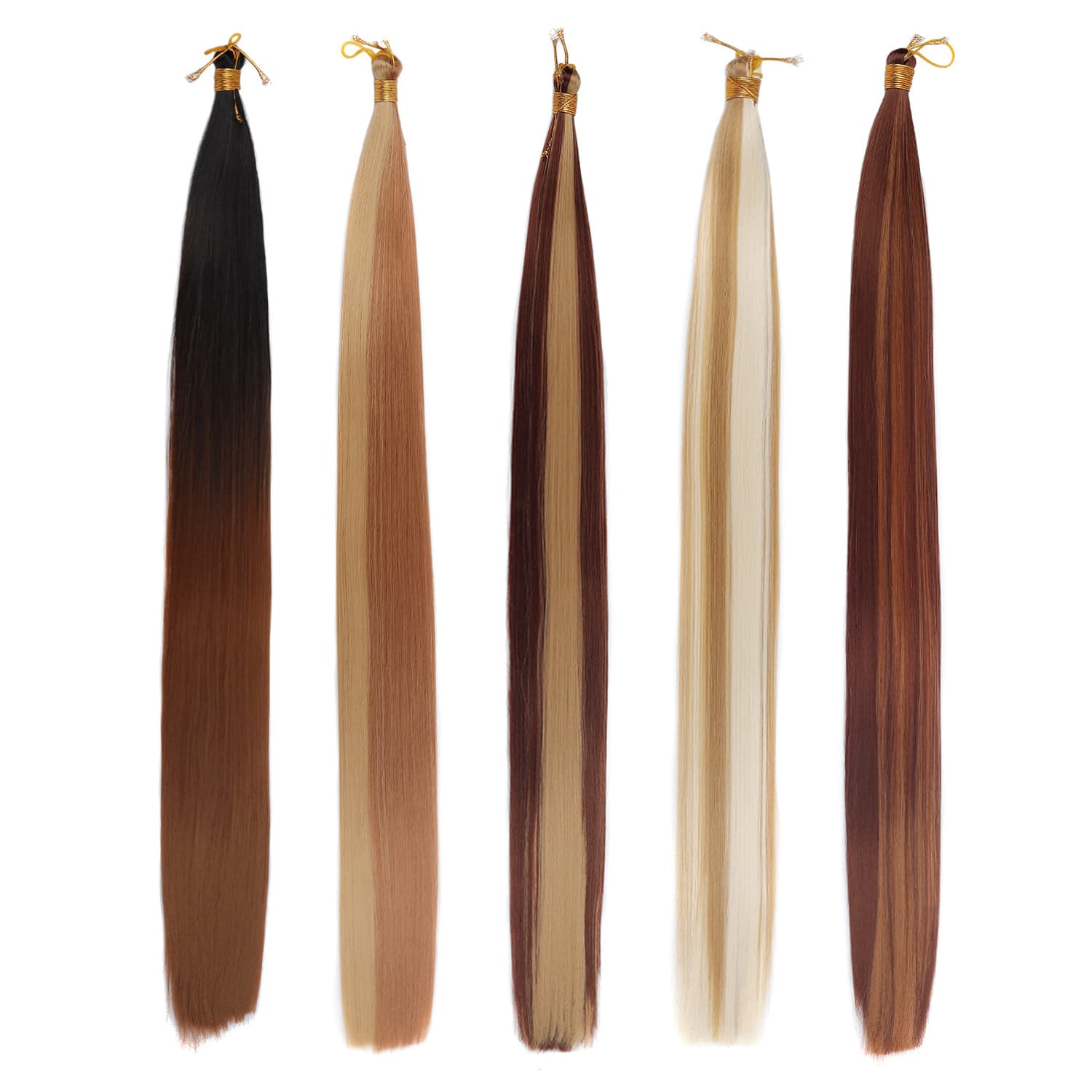 New Cross-Border Straight Bulk Hair 30 Inch 150g Synthetic Fiber Hair Extensions