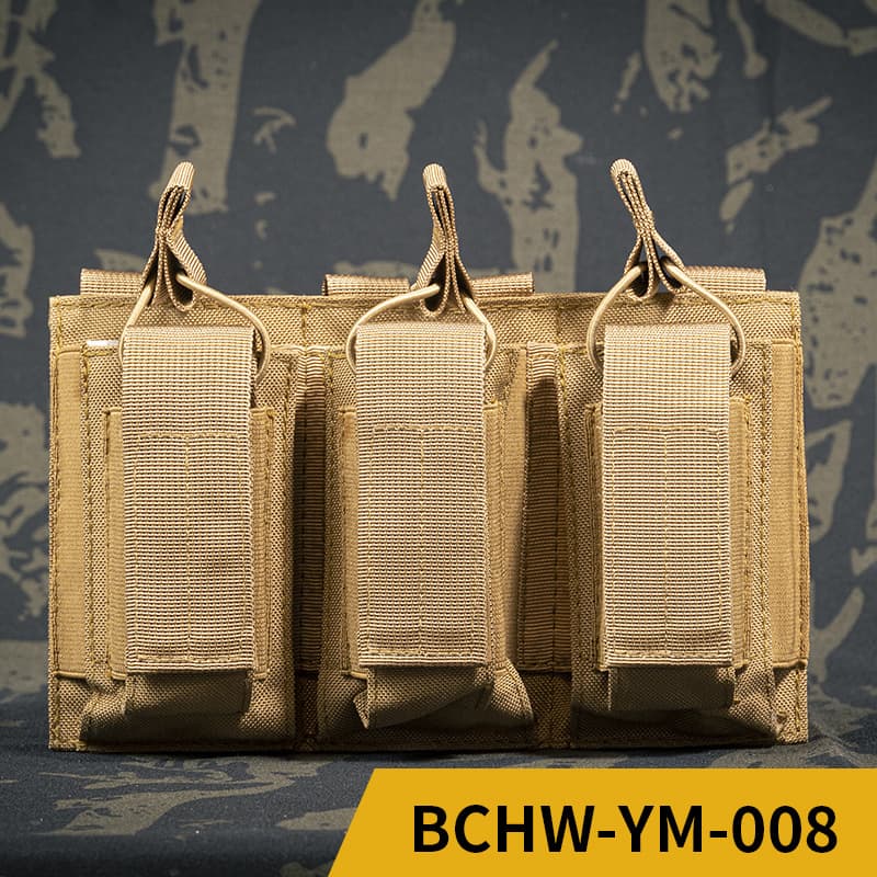 Baichuan Outdoor Triple Magazine Pouch Attachment Pistol Magazine Pouch Tactical Vest Pouch Tactical Storage Bag
