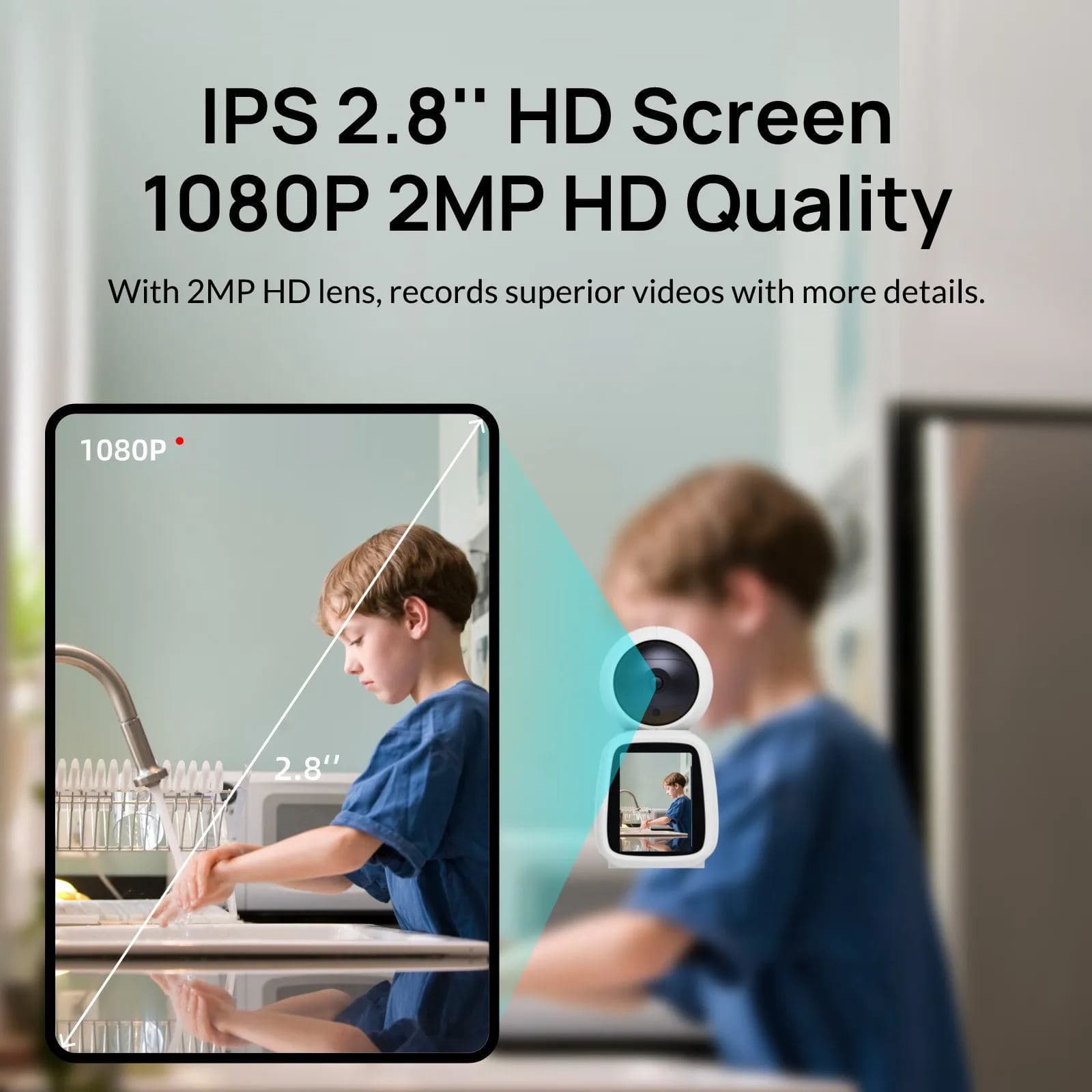Cross-border wholesale home pan-tilt camera remote control two-way video call HD night vision camera with screen