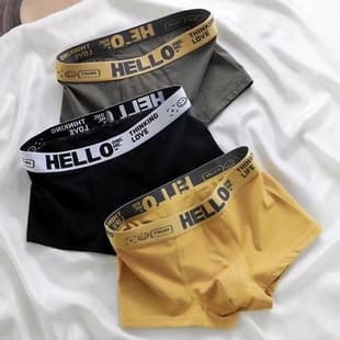 Factory Direct Men's Boxer Briefs Wholesale Drop Shipping Antibacterial Comfortable Breathable Mid-Rise