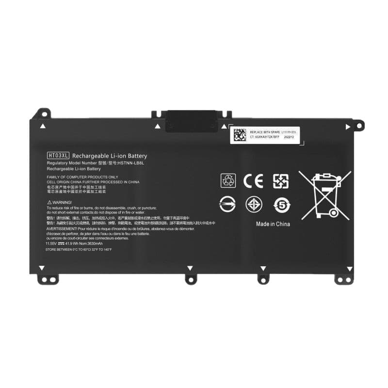 Compatible with HP TPN-Q207 Q208 Q209 Q210 Q221 Q222 Q242 Battery HT03XL
