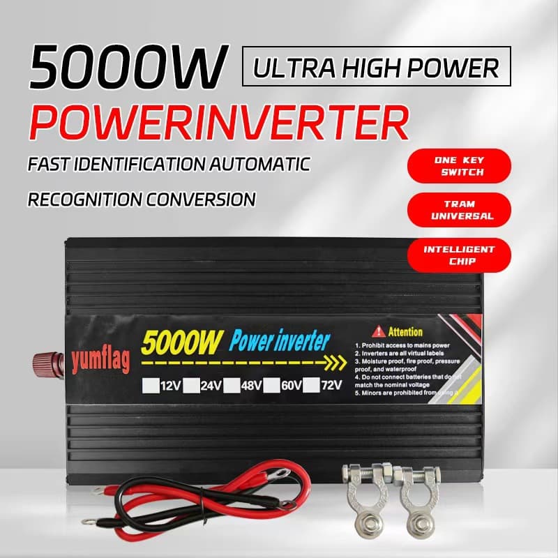 Car inverter 12v24v48v60v72v to 220v universal intelligent 5000w household battery car converter