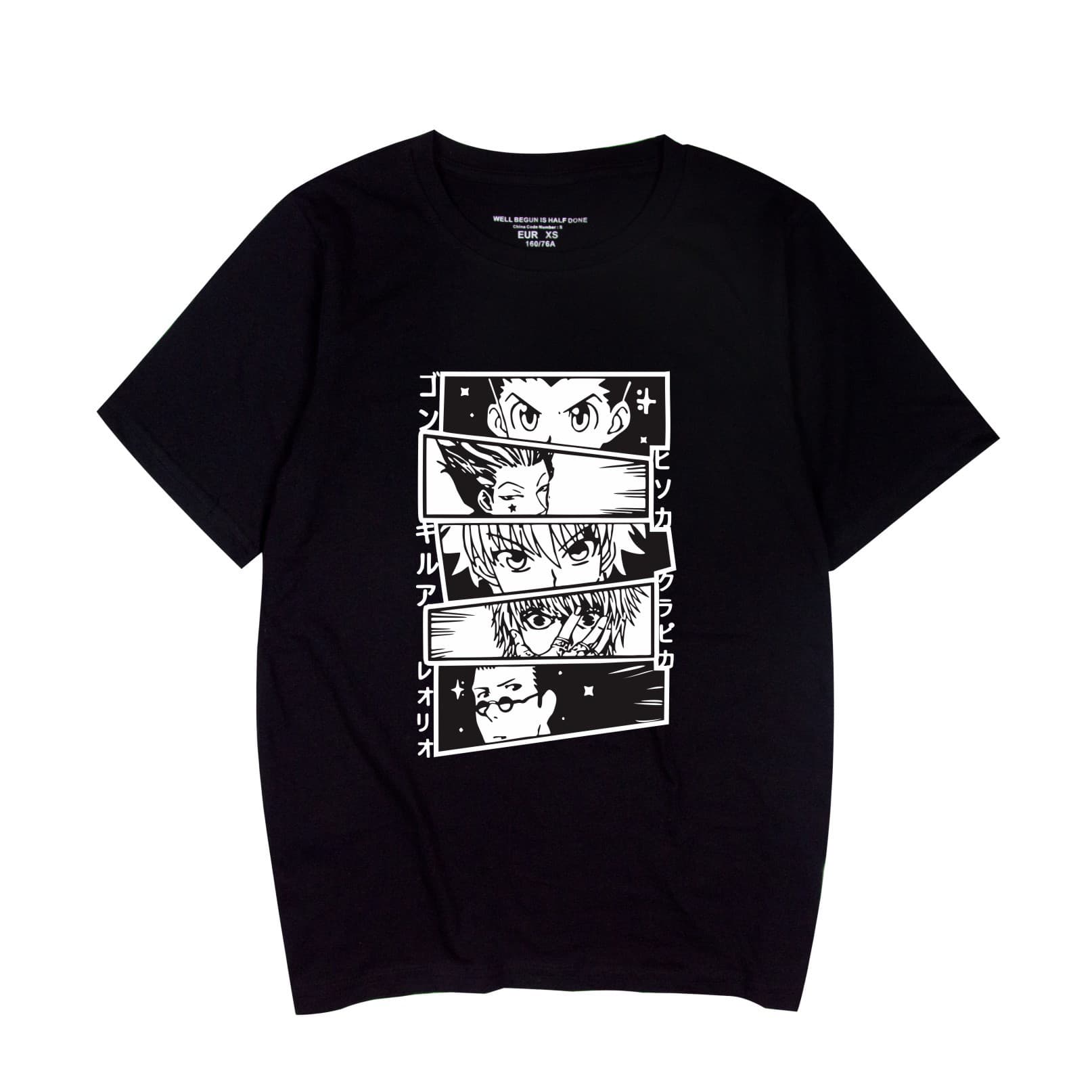 Japanese cartoon Hunter x HUNTER peripheral fashion couple short-sleeved T-shirts are hot cross-border sales