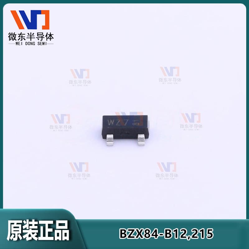 Nexperia Zener diode BZX84-B12,215, 12V, marking WZ7, SOT-23 package